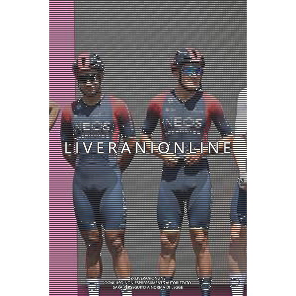 12-05-2022 Giro D\'italia; Tappa 06 Palmi - Scalea; 2022, Ineos - Grenadiers; Narvaez, Jhonnatan; Carapaz Antonio, Richard Antonio; Palmi; ©SIROTTI/AGENZIA ALDO LIVERANI SAS
