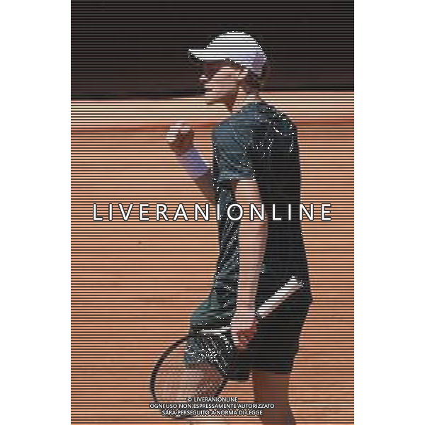 Jannik Sinner (ITA) -INTERNAZIONALI BNL d\'ITALIA - Torneo Tennis Foro Italico Roma 13.05.2022 - Quarti di finale maschile - Sinner vs Tsitsipas ©Corradetti/LMedia / AGENZIA ALDO LIVERANI SAS