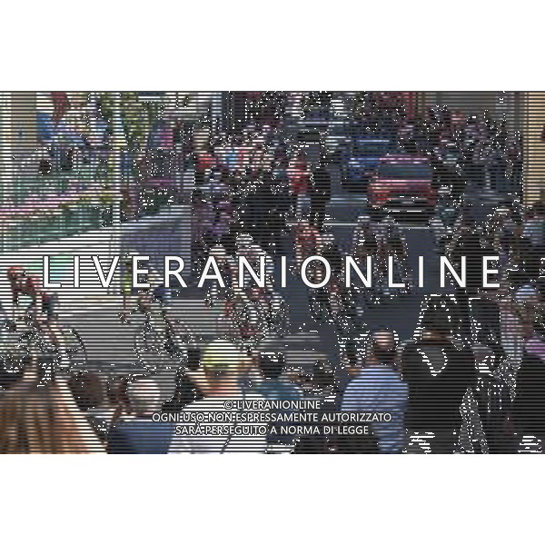 14-05-2022 Giro D\'italia; Tappa 08 Napoli - Napoli; 2022, Intermarche - Wanty Gobert; 2022, Drone Hopper - Androni; Gyrmai Hailu, Biniam; Ravanelli, Simone; Zardini, Edoardo; Monte Di Procida; ©SIROTTI/AGENZIA ALDO LIVERANI SAS
