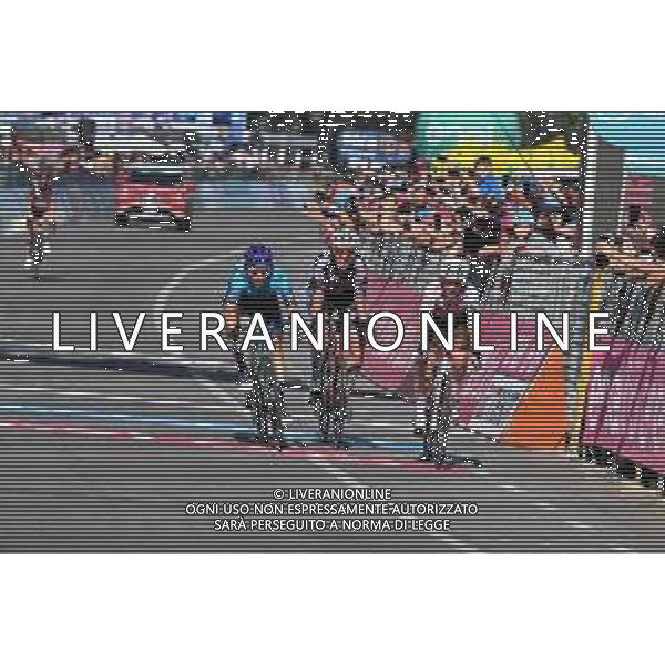 14-05-2022 Giro D\'italia; Tappa 08 Napoli - Napoli; 2022, Astana - Qazaqstan; 2022, Drone Hopper - Androni; 2022, Ag2r - Citroen; Felline, Fabio; Ravanelli, Simone; Vendrame, Andrea; Napoli; ©SIROTTI/AGENZIA ALDO LIVERANI SAS