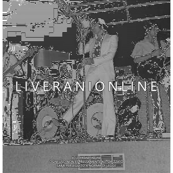 RETROSPETTIVA DEL CANTANTE MAL (pseudonimo di Paul Bradley Couling) NELLA FOTO MENTRE SI ESIBISCE ALLA BUSSOLA DI VIAREGGIO NELL\'AGOSTO DEL 1975 ©Archivio Giovanni Liverani/AGENZIA ALDO LIVERANI SAS