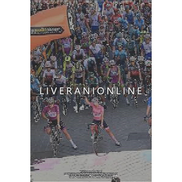 15-05-2022 Giro D\'italia; Tappa 09 Isernia - Monte Blockhaus; 2022, Groupama - Fdj; 2022, Trek - Segafredo; Demare, Arnaud; Lopez, Juan Pedro; Isernia;©SIROTTI / AGENZIA ALDO LIVERANI SAS