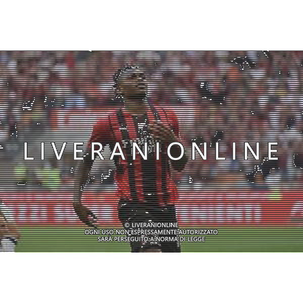 Rafael Leao (Milan) esulta dopo il gol dell\'1 a 0 Milan vs Atalanta Milano 15-05-2022 Stadio Giuseppe Meazza - San Siro Campionato Serie A TIM - 37a giornata foto Roberto Garavaglia/ag. Aldo Liverani sas/ AGENZIA ALDO LIVERANI SAS