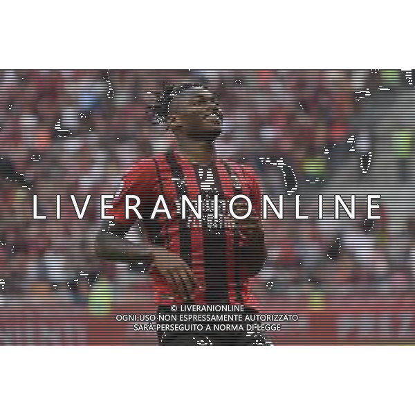Rafael Leao (Milan) esulta dopo il gol dell\'1 a 0 Milan vs Atalanta Milano 15-05-2022 Stadio Giuseppe Meazza - San Siro Campionato Serie A TIM - 37a giornata foto Roberto Garavaglia/ag. Aldo Liverani sas/ AGENZIA ALDO LIVERANI SAS