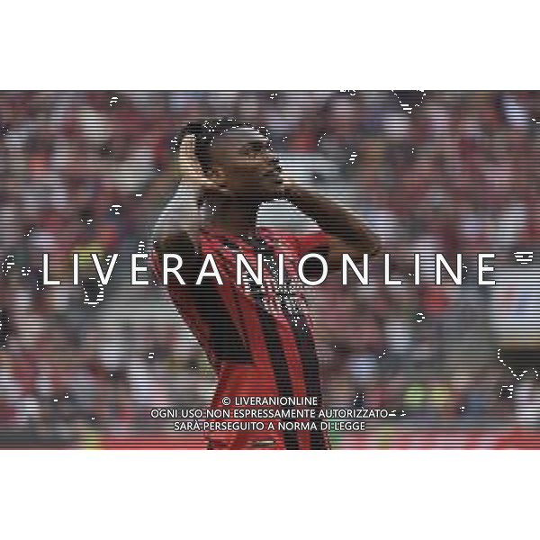 Rafael Leao (Milan) esulta dopo il gol dell\'1 a 0 Milan vs Atalanta Milano 15-05-2022 Stadio Giuseppe Meazza - San Siro Campionato Serie A TIM - 37a giornata foto Roberto Garavaglia/ag. Aldo Liverani sas/ AGENZIA ALDO LIVERANI SAS