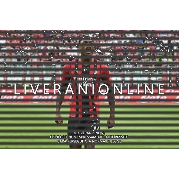 Rafael Leao (Milan) esulta dopo il gol dell\'1 a 0 Milan vs Atalanta Milano 15-05-2022 Stadio Giuseppe Meazza - San Siro Campionato Serie A TIM - 37a giornata foto Roberto Garavaglia/ag. Aldo Liverani sas/ AGENZIA ALDO LIVERANI SAS
