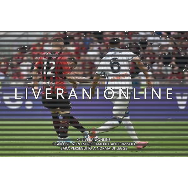 Theo Hernandez (Milan) segna il gol del 2 a 0 Milan vs Atalanta Milano 15-05-2022 Stadio Giuseppe Meazza - San Siro Campionato Serie A TIM - 37a giornata foto Roberto Garavaglia/ag. Aldo Liverani sas/ AGENZIA ALDO LIVERANI SAS