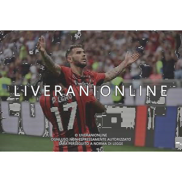 Theo Hernandez (Milan) e Rafael Leao (Milan) esultano dopo il gol del 2 a 0 Milan vs Atalanta Milano 15-05-2022 Stadio Giuseppe Meazza - San Siro Campionato Serie A TIM - 37a giornata foto Roberto Garavaglia/ag. Aldo Liverani sas/ AGENZIA ALDO LIVERANI SAS