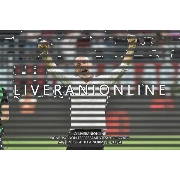 Stefano Pioli allenatore Milan esultanza finale Milan vs Atalanta Milano 15-05-2022 Stadio Giuseppe Meazza - San Siro Campionato Serie A TIM - 37a giornata foto Roberto Garavaglia/ag. Aldo Liverani sas/ AGENZIA ALDO LIVERANI SAS