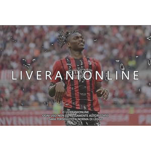 Rafael Leao (Milan) esulta dopo il gol dell\'1 a 0 Milan vs Atalanta Milano 15-05-2022 Stadio Giuseppe Meazza - San Siro Campionato Serie A TIM - 37a giornata foto Roberto Garavaglia/ag. Aldo Liverani sas