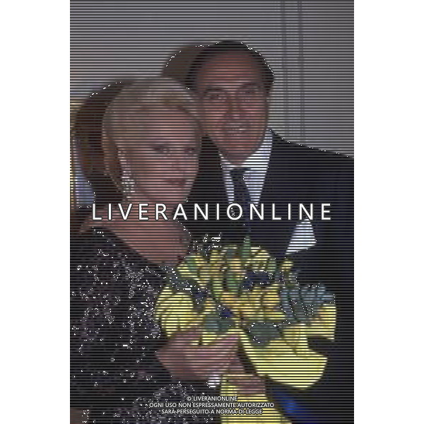 RETROSPETTIVA PIPPO BAUDO PRESENTATORE TELEVISIVO NELLA FOTO CON LA MOGLIE KATIA RICCIARELLI ©ARCHIVIO/AGENZIA ALDO LIVERANI SAS