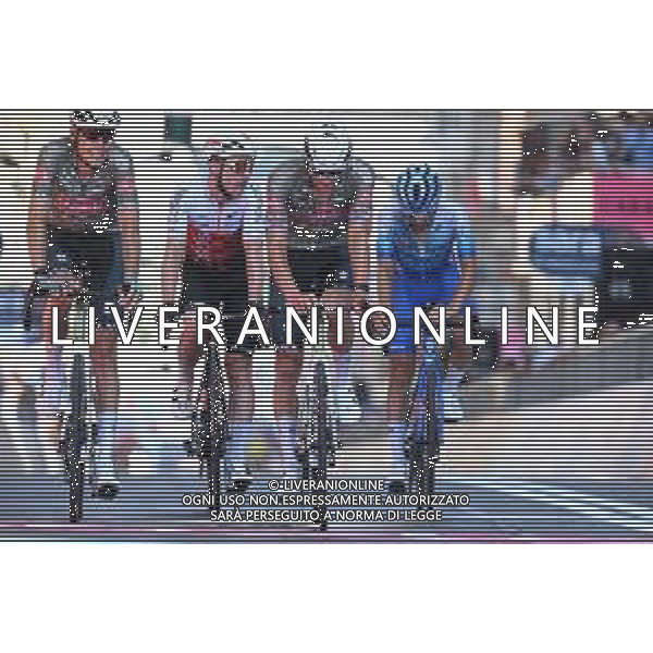19-05-2022 Giro D\'italia; Tappa 12 Parma - Genova; 2022, Alpecin - Fenix; 2022, Cofidis; Van Der Poel, Mathieu; Riesebeek, Oscar; Consonni, Simone; Genova; ©SIROTTI/AGENZIA ALDO LIVERANI SAS
