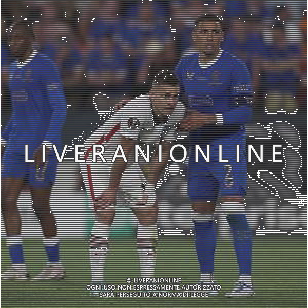 Francesco Scaccianoce/LMedia - UEFA Europa League 2022 Final - Eintracht vs Rangers - football Europa League match 2021/2022 May 18 2022 - Estadio Ramon Sanchez-Pizjuan Seville, Spain UEFA Europa League 2022 Final - Eintracht vs Rangers Photo showing: James Tavernier (Rangers FC) and Rafael Borre (Eintracht Frankfurt) @Francesco Scaccianoce/LiveMedia /Ag. Aldo Liverani Sas
