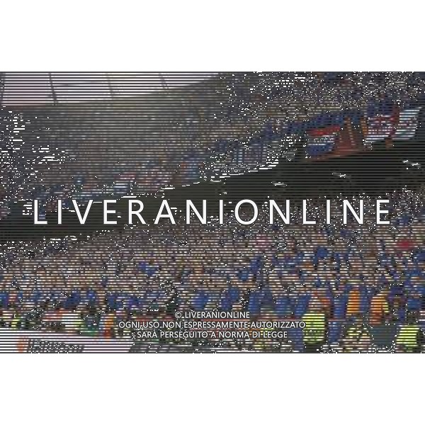 Francesco Scaccianoce/LMedia - UEFA Europa League 2022 Final - Eintracht vs Rangers - football Europa League match 2021/2022 May 18 2022 - Estadio Ramon Sanchez-Pizjuan Seville, Spain UEFA Europa League 2022 Final - Eintracht vs Rangers Photo showing: Rangers FC fans support their team @Francesco Scaccianoce/LiveMedia /Ag. Aldo Liverani Sas