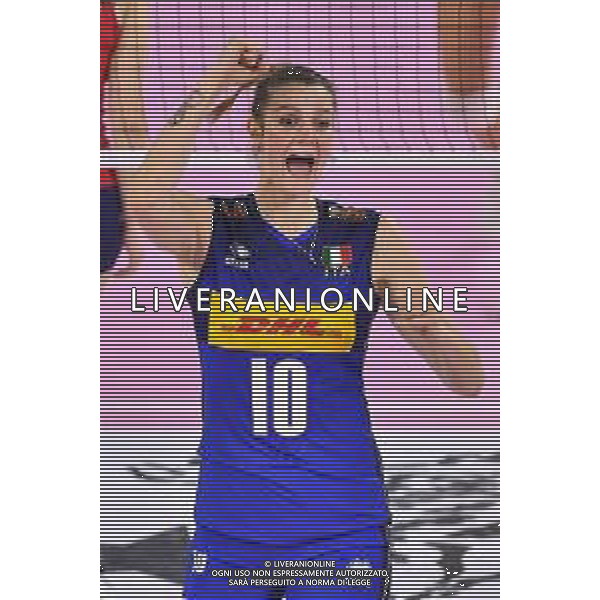 Lisa Guglielmi/LMedia - Test Match - Women Italy vs Women Croatia - Volleyball Test Match May 19 2022 - Pala Wanny Florence, Italy Test Match - Women Italy vs Women Croatia Photo showing: Happiness of Cristina Chirichella (Italy) @Lisa Guglielmi/LiveMedia /Ag. Aldo Liverani Sas