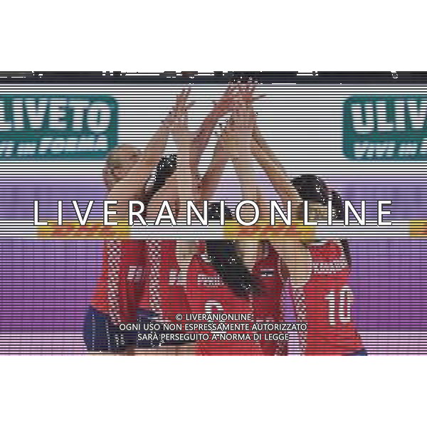 Lisa Guglielmi/LMedia - Test Match - Women Italy vs Women Croatia - Volleyball Test Match May 19 2022 - Pala Wanny Florence, Italy Test Match - Women Italy vs Women Croatia Photo showing: Happiness of Croatia @Lisa Guglielmi/LiveMedia /Ag. Aldo Liverani Sas