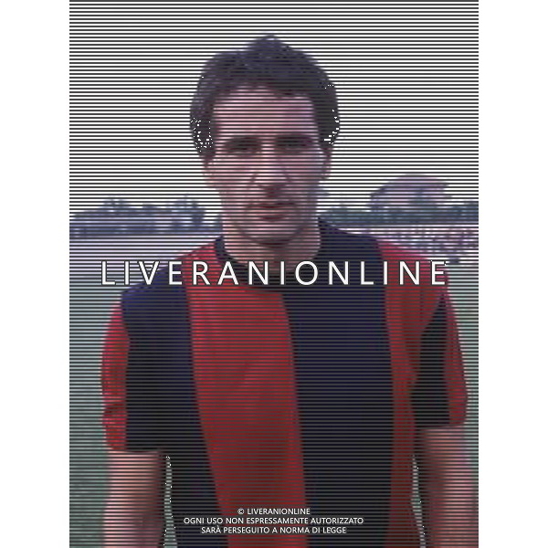 archivio M.B. NELLA FOTO CARLO PETRINI CALCIATORE BOLOGNA CALCIO AG ALDO LIVERANI