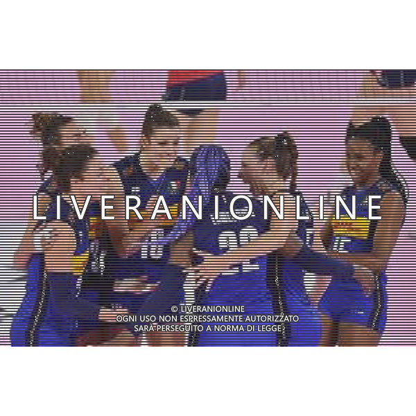 Lisa Guglielmi/LMedia - Test Match - Women Italy vs Women Croatia - Volleyball Test Match May 19 2022 - Pala Wanny Florence, Italy Test Match - Women Italy vs Women Croatia Photo showing: Happiness of Italy @Lisa Guglielmi/LiveMedia /Ag. Aldo Liverani Sas
