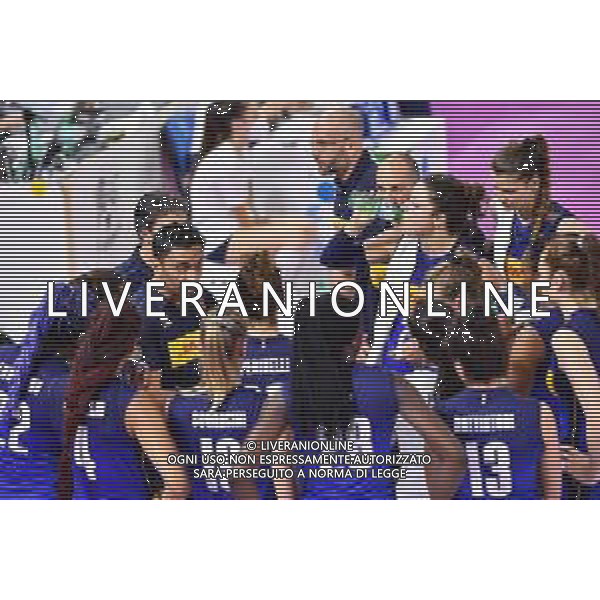 Lisa Guglielmi/LMedia - Test Match - Women Italy vs Women Croatia - Volleyball Test Match May 19 2022 - Pala Wanny Florence, Italy Test Match - Women Italy vs Women Croatia Photo showing: Time-out Italy @Lisa Guglielmi/LiveMedia /Ag. Aldo Liverani Sas