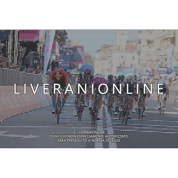 20-05-2022 Giro D\'italia; Tappa 13 Sanremo - Cuneo; 2022, Groupama - Fdj; 2022, Bahrain - Victorious; 2022, Uae Emirates; 2022, Quick Step - Alpha Vinyl; Demare, Arnaud; Bauhaus, Phil; Gaviria Rendon, Fernando; Cavendish, Mark; Cuneo; ©SIROTTI/AGENZIA ALDO LIVERANI SAS