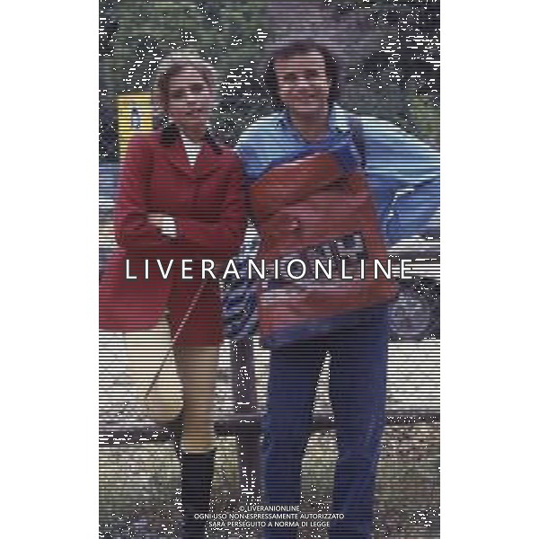 RETROSPETTIVA ISABELLA FERRARI ATTRICE NELLA FOTO ISABELLA FERRARI CON JERRY CALA\' NELL\'ANNO 1985 SET DEL FILM “IL RAGAZZO DEL PONY EXPRESS“ AG ALDO LIVERANI SAS 