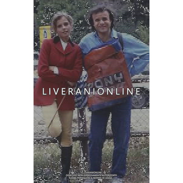 RETROSPETTIVA ISABELLA FERRARI ATTRICE NELLA FOTO ISABELLA FERRARI CON JERRY CALA\' NELL\'ANNO 1985 SET DEL FILM “IL RAGAZZO DEL PONY EXPRESS“ AG ALDO LIVERANI SAS 