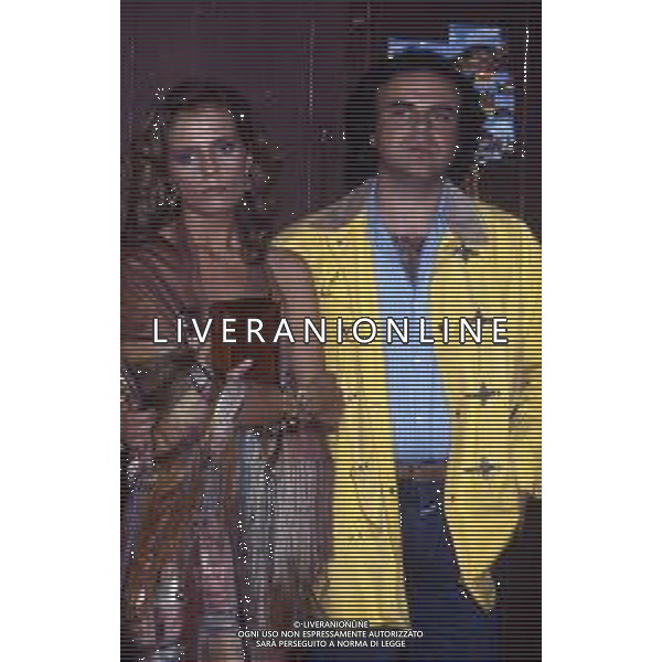 RETROSPETTIVA ISABELLA FERRARI ATTRICE NELLA FOTO ISABELLA FERRARI CON JERRY CALA\' NELL\'ANNO 1985 A ROMA AG ALDO LIVERANI SAS 