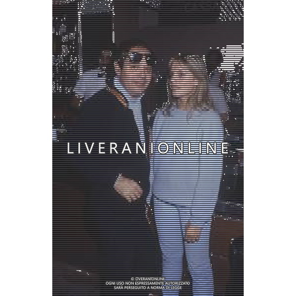 RETROSPETTIVA ISABELLA FERRARI ATTRICE NELLA FOTO ISABELLA FERRARI CON GIANNI BONCOMPAGNI NELL\'ANNO 1986 A ROMA AG ALDO LIVERANI SAS