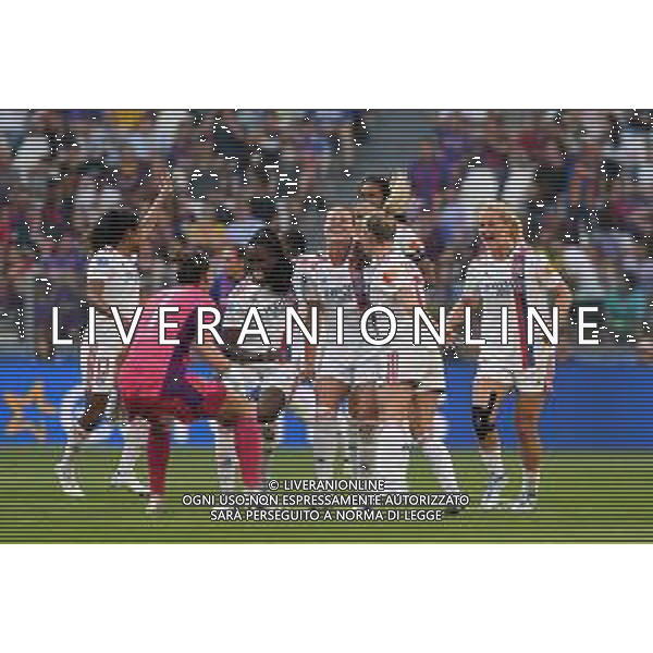 TVMV-Torino 21.05.2022 Allianz Stadium ©Manuela Viganti/Agenzia Aldo Liverani Barcellona vs Lione Uefa Women\'s Champions League Final 2022 Nella foto : esultanza lione dopo il gol di amandine henry ©VIGANTI/AGENZIA ALDO LIVERANI SAS