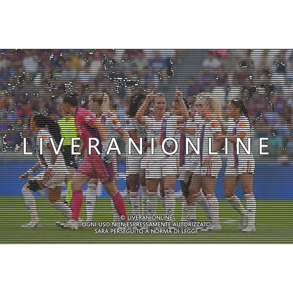 TVMV-Torino 21.05.2022 Allianz Stadium ©Manuela Viganti/Agenzia Aldo Liverani Barcellona vs Lione Uefa Women\'s Champions League Final 2022 Nella foto : esultanza lione dopo il gol di amandine henry ©VIGANTI/AGENZIA ALDO LIVERANI SAS