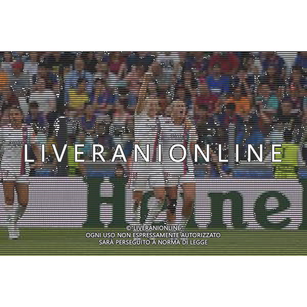 TVMV-Torino 21.05.2022 Allianz Stadium ©Manuela Viganti/Agenzia Aldo Liverani Barcellona vs Lione Uefa Women\'s Champions League Final 2022 Nella foto : esultanza lione dopo il gol di ada hegerberg ©VIGANTI/AGENZIA ALDO LIVERANI SAS