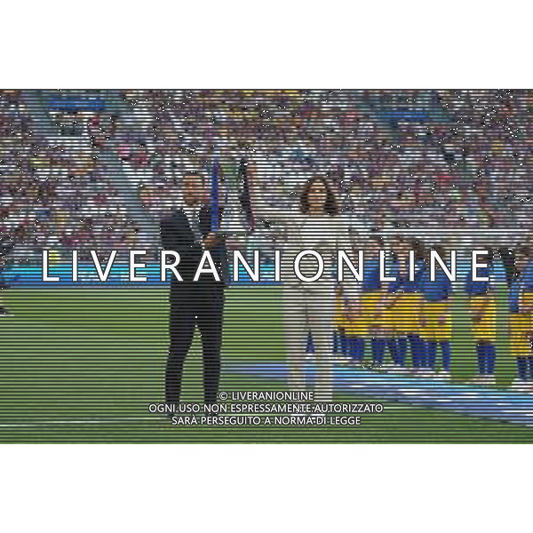 TVMV-Torino 21.05.2022 Allianz Stadium ©Manuela Viganti/Agenzia Aldo Liverani Barcellona vs Lione Uefa Women\'s Champions League Final 2022 Nella foto : claudio marchisio e ilaria mauro ©VIGANTI/AGENZIA ALDO LIVERANI SAS