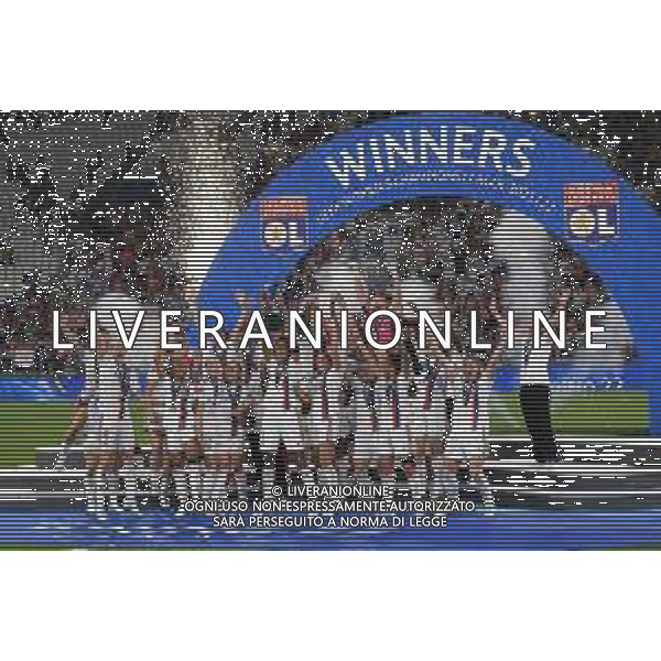 TVMV-Torino 21.05.2022 Allianz Stadium ©Manuela Viganti/Agenzia Aldo Liverani Barcellona vs Lione Uefa Women\'s Champions League Final 2022 Nella foto : l\'olympique lione vince la champions league femminile 2022 - Festeggiamenti esultanza fine gara ©VIGANTI/AGENZIA ALDO LIVERANI SAS