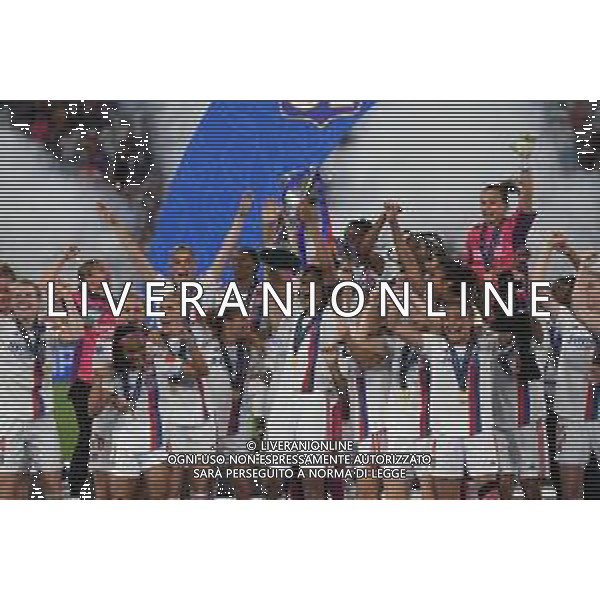 TVMV-Torino 21.05.2022 Allianz Stadium ©Manuela Viganti/Agenzia Aldo Liverani Barcellona vs Lione Uefa Women\'s Champions League Final 2022 Nella foto : l\'olympique lione vince la champions league femminile 2022 - Festeggiamenti esultanza fine gara ©VIGANTI/AGENZIA ALDO LIVERANI SAS
