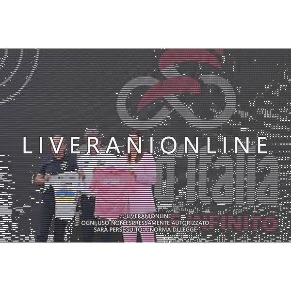 22-05-2022 Giro D\'italia; Tappa 15 Rivarolo Canavese - Cogne; 2022, Drone Hopper - Androni; Ponomar, Andrii; Ellena, Giovanni; Vegni, Mauro; Rivarolo Canavese; ©SIROTTI/AGENZIA ALDO LIVERANI SAS
