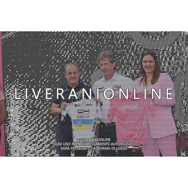 22-05-2022 Giro D\'italia; Tappa 15 Rivarolo Canavese - Cogne; 2022, Drone Hopper - Androni; Ponomar, Andrii; Ellena, Giovanni; Vegni, Mauro; Rivarolo Canavese; ©SIROTTI/AGENZIA ALDO LIVERANI SAS
