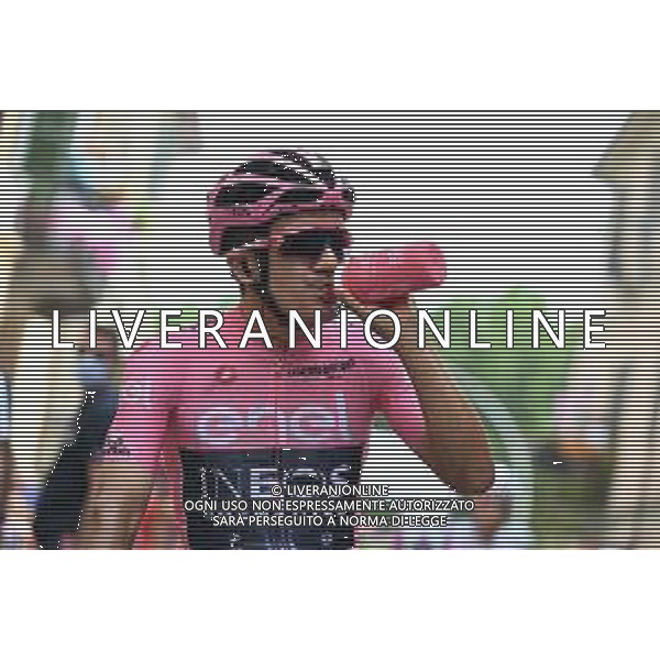 22-05-2022 Giro D\'italia; Tappa 15 Rivarolo Canavese - Cogne; 2022, Ineos - Grenadiers; Carapaz Antonio, Richard Antonio; Rivarolo Canavese; ©SIROTTI/AGENZIA ALDO LIVERANI SAS