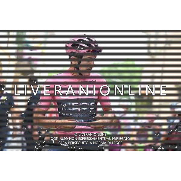 22-05-2022 Giro D\'italia; Tappa 15 Rivarolo Canavese - Cogne; 2022, Ineos - Grenadiers; Carapaz Antonio, Richard Antonio; Rivarolo Canavese; ©SIROTTI/AGENZIA ALDO LIVERANI SAS