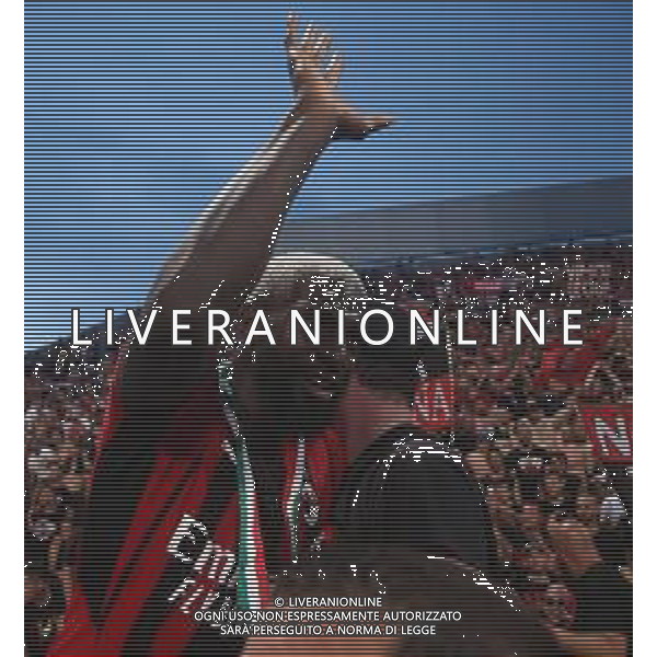 SASSUOLO - MILAN CAMPIONATO CALCIO SERIE A TIM 22.05.2022 NELLA FOTO ESULTANZA E FESTEGGIAMENTI A FINE GARA PER LA VITTORIA DELLO SCUDETTO - TIFOSI ©SANTANDREA/AGENZIA ALDO LIVERANI SAS