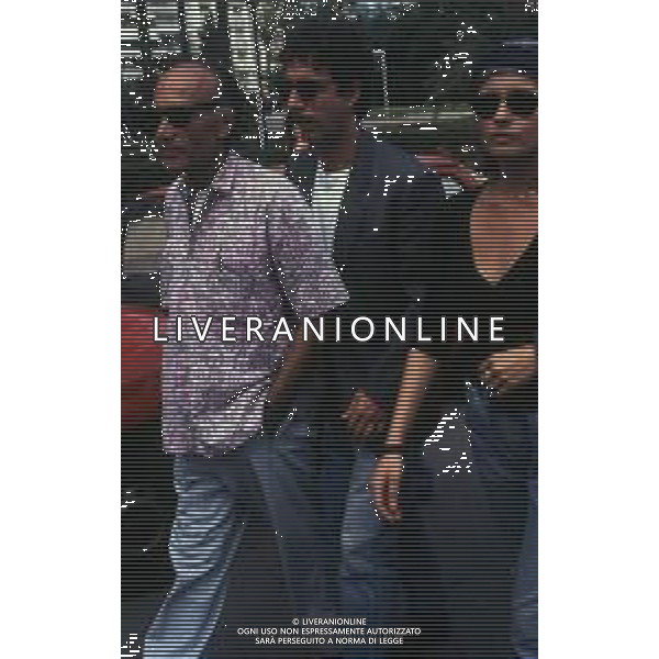 RETROSPETTIVA ISABELLA FERRARI ATTRICE NELLA FOTO ISABELLA FERRARI NELL\'ANNO 1989 AL FESTIVAL DI CANNES CON FRANCESCO NUTI AG ALDO LIVERANI SAS 