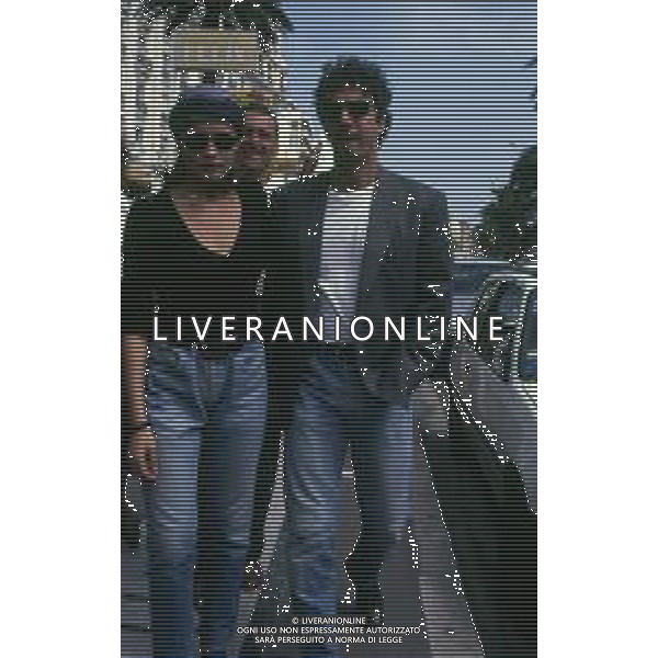 RETROSPETTIVA ISABELLA FERRARI ATTRICE NELLA FOTO ISABELLA FERRARI NELL\'ANNO 1989 AL FESTIVAL DI CANNES CON FRANCESCO NUTI AG ALDO LIVERANI SAS 