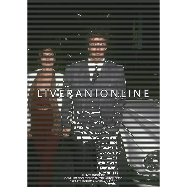 RETROSPETTIVA ISABELLA FERRARI ATTRICE NELLA FOTO ISABELLA FERRARI NELL\'ANNO 1989 AL FESTIVAL DI CANNES CON FRANCESCO NUTI AG ALDO LIVERANI SAS 
