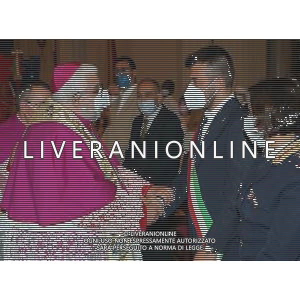IMOLA 22 05 2022 MADONNA DEL PIRATELLO ARRIVA IN CITTA\' NELLA FOTO VESCOVO MONSIGNOR GIOVANNI MOSCIATTI E SINDACO MARCO PANIERI ©SANNA/AGENZIA ALDO LIVERANI SAS