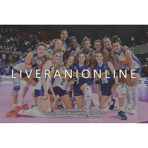 Lisa Guglielmi/LMedia - Test Match - Women Italy vs Women Bulgaria - Volleyball Test Match May 22 2022 - Pala Wanny Florence, Italy Test Match - Women Italy vs Women Bulgaria Photo showing: Italy players celebrate the victory @Lisa Guglielmi/LiveMedia /AGENZIA ALDO LIVERANI SAS