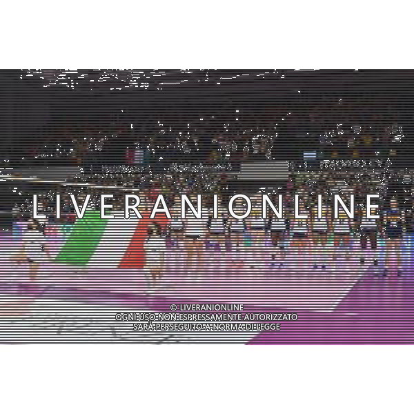 Lisa Guglielmi/LMedia - Test Match - Women Italy vs Women Bulgaria - Volleyball Test Match May 22 2022 - Pala Wanny Florence, Italy Test Match - Women Italy vs Women Bulgaria Photo showing: Italy anthem @Lisa Guglielmi/LiveMedia /AGENZIA ALDO LIVERANI SAS