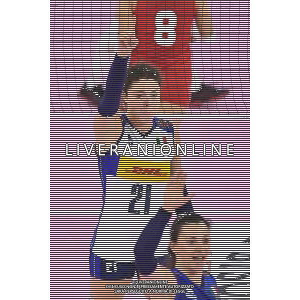 Lisa Guglielmi/LMedia - Test Match - Women Italy vs Women Bulgaria - Volleyball Test Match May 22 2022 - Pala Wanny Florence, Italy Test Match - Women Italy vs Women Bulgaria Photo showing: Happiness of Alice Degradi (Italy) @Lisa Guglielmi/LiveMedia /AGENZIA ALDO LIVERANI SAS
