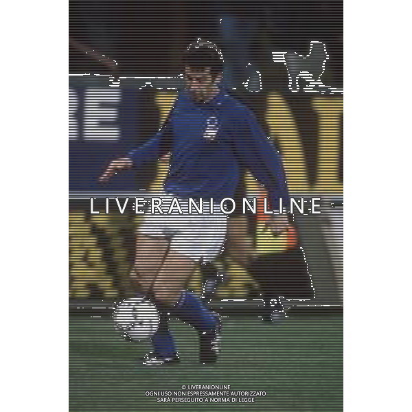 RETROSPETTIVA GIANLUCA VIALLI CALCIATORE NELLA FOTO CON LA MAGLIA DELLA NAZIONALE ITALIANA IN ITALIA-NORVEGIA A GENOVA 13.11.1991 ©ARCHIVIO DFP/AG. ALDO LIVERANI SAS