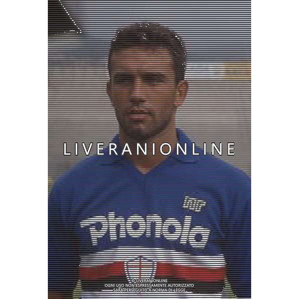 RETROSPETTIVA LUCA PELLEGRINI CALCIATORE NELLA FOTO CON LA MAGLIA DELLA SAMPDORIA NEL 1986-1987 ©DFP/ARCHIVIO AGENZIA ALDO LIVERANI SAS