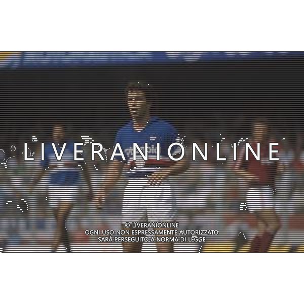 RETROSPETTIVA LUCA PELLEGRINI CALCIATORE NELLA FOTO CON LA MAGLIA DELLA SAMPDORIA 1987-1988 ©DFP/ARCHIVIO AGENZIA ALDO LIVERANI SAS