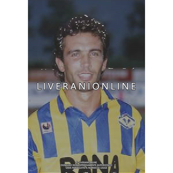 RETROSPETTIVA LUCA PELLEGRINI CALCIATORE NELLA FOTO CON LA MAGLIA DELL\'HELLAS VERONA NEL 1992 ©DFP/ARCHIVIO AGENZIA ALDO LIVERANI SAS